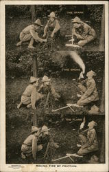Making Fire By Friction Postcard