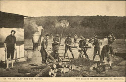 La Vie Au Camp Des Boy Scouts (Life at a Boy Scout Camp) Postcard Postcard Postcard