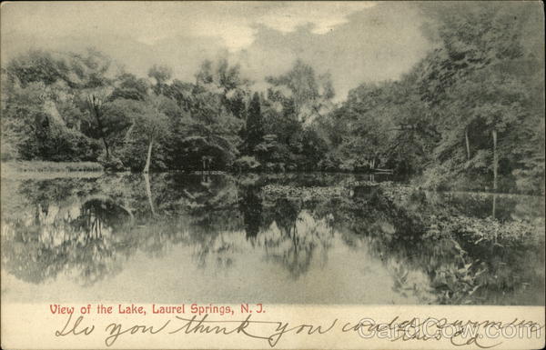 View of the Lake Laurel Springs New Jersey