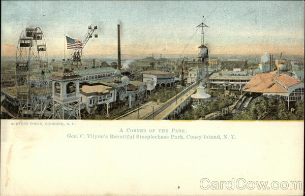 A Corner of the Park - Geo. C. Tilyou's Beautiful Steeplechase Park Coney Island New York