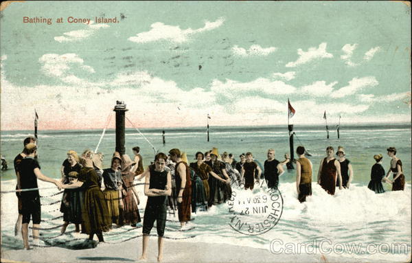 Bathing at Coney Island New York