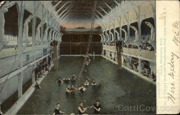 Great Swimming Pool - George C. Tilyou's Beautiful Steeplechase Park Coney Island New York