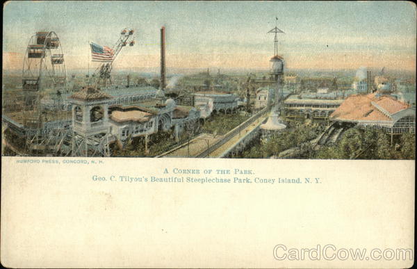 A Corner of the Park, Geo. C. Tilyou's Beautiful Steeplechase Park Coney Island New York