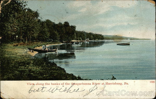 View along the banks of the Sasquehanna River Harrisburg Pennsylvania
