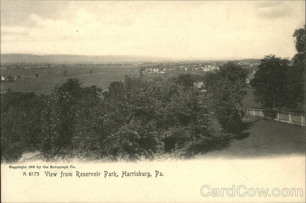 View from Reservoir Park Harrisburg Pennsylvania