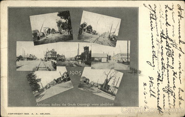 1905 Before the Grade Crossings were Abolished Attleboro Massachusetts