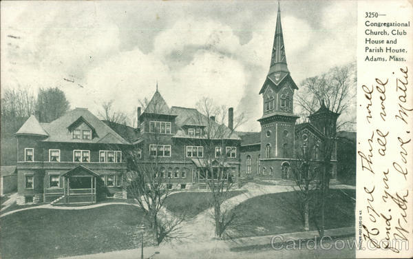 3250-Congregational Church, Club House and Parish House Adams Massachusetts