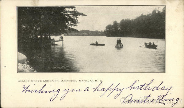 Island Grove and Pond Abington Massachusetts