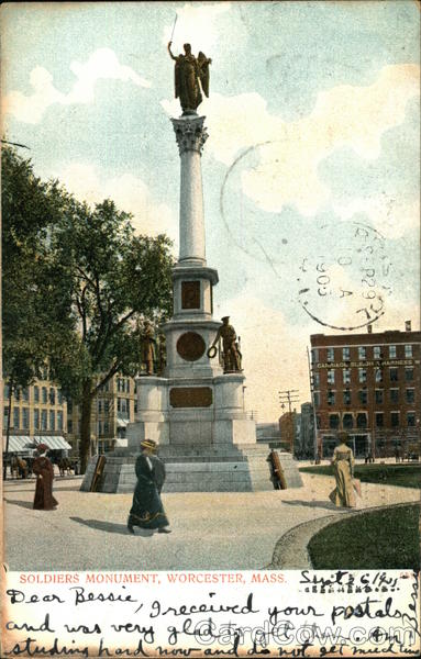 Soldiers Monument Worcester Massachusetts
