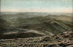Mt. Washington, Lake of the Clouds and Crawford Trail from Summit Postcard