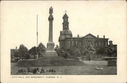 City Hall and Monument Postcard