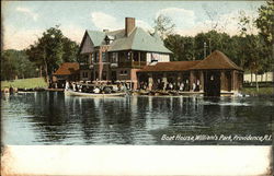 Boat House, William's Park Providence, RI Postcard Postcard Postcard
