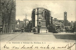 Westminster & Weybosset Sts. Postcard