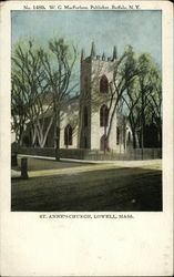 St. Anne's Church Lowell, MA Postcard Postcard Postcard