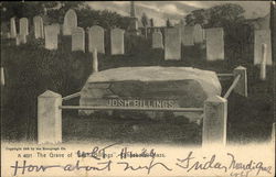 The Grave of "Josh Billings" Postcard