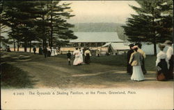 The Grounds and Skating Pavilion at the Pines Postcard