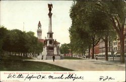 Soldier's Monument and the Common Postcard