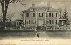 Longfellow's Home Cambridge, MA Postcard Postcard Postcard