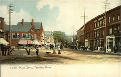 Main Street Taunton, MA Postcard Postcard 