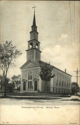 Congregational Church Milford, MA Postcard Postcard Postcard