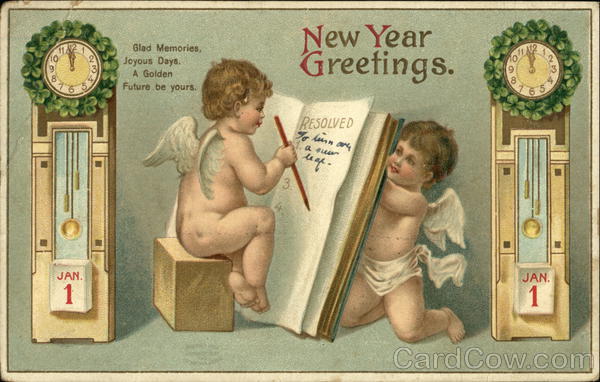 New Year Greetings Angels & Cherubs