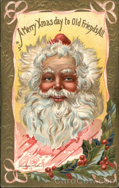 Portrait of Santa with Holly Santa Claus