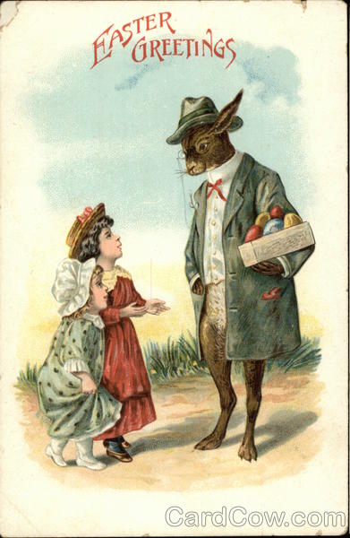 Easter Greetings With Bunnies