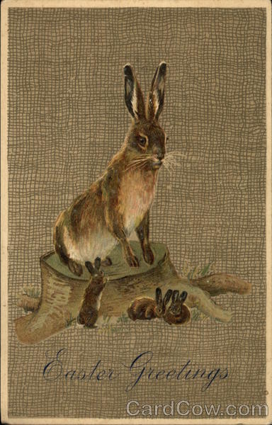 Easter Greetings With Bunnies