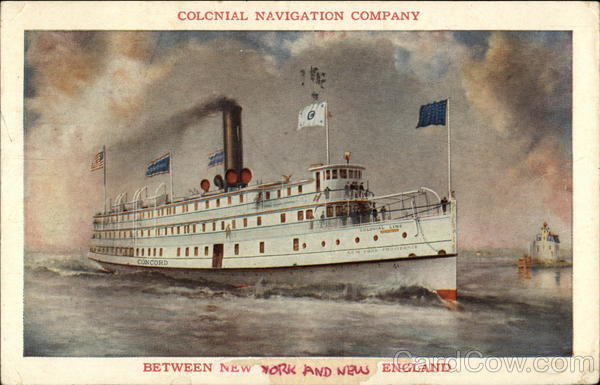 Colonial Line Steamer Concord Steamers