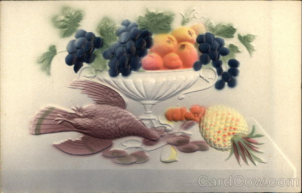 Vase of Fruit and a Bird Airbrushed