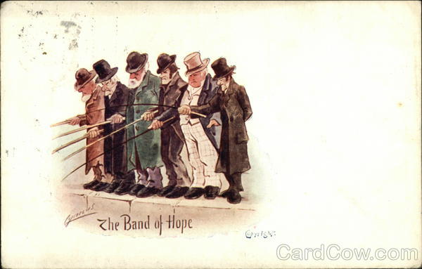 Dejected Men Fishing Close Together Comic, Funny