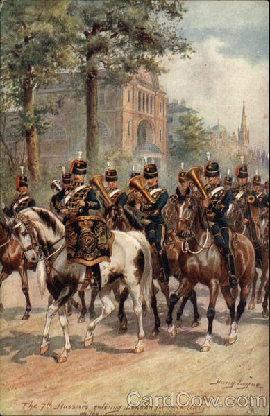 The 7th Hussars Entering London For Road Duty Harry Payne