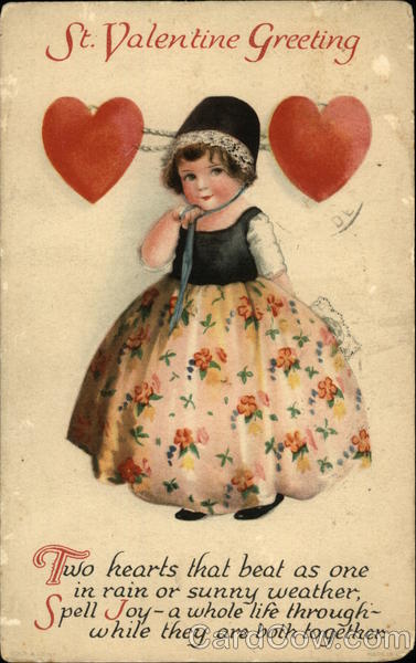 St. Valentine Greeting Ellen Clapsaddle Hearts
