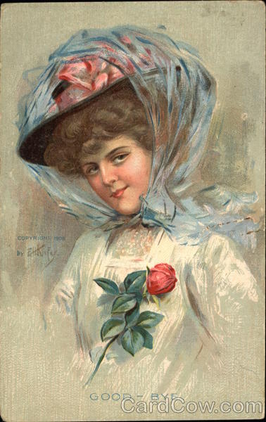 A lady and a single rose E. H. Kiefer Women