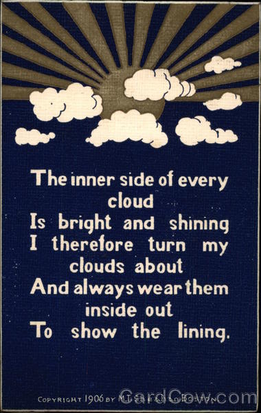 Inspirational Card with clouds and sunshine - Sheahan's Good Mottos