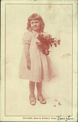 Juvenile Queen Esther June Girls Postcard Postcard Postcard