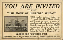 Invitation to Visit the Shredded Wheat Biscuit and Triscuit Factory Niagara Falls, NY Advertising Postcard Postcard Postcard