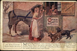 5a Horse Blankets Postcard