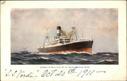 Lamport & Holt Line to All South American Ports Postcard