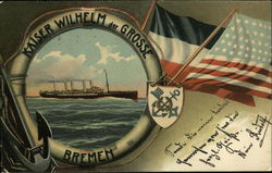 Kaiser Wilhelm der Grosse Bremen Postcard