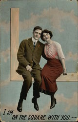 I Am On The Square With You. Postcard