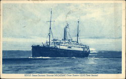 R.M.S.P. Ocean Cruising Steamer "Arcadian" Postcard