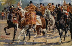 1st Life Guards The Band and Drums Postcard