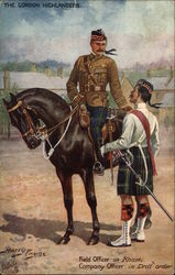 Field Officer in Kharki Postcard