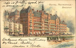 Hotel Metropole Brighton, England Sussex Postcard Postcard Postcard