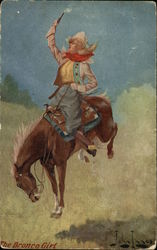 The Bronco Girl Postcard
