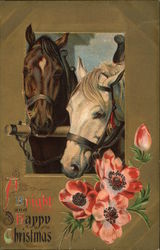 A Bright and Happy Christmas Postcard