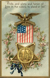 Pride, and Glory, and Honor all Live in the Colors to Stand or Fall Postcard