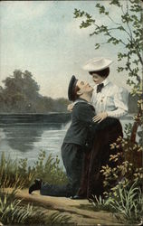 Loving Couple Postcard