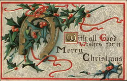 With all Good Wishes for a Merry Christmas Postcard Postcard Postcard